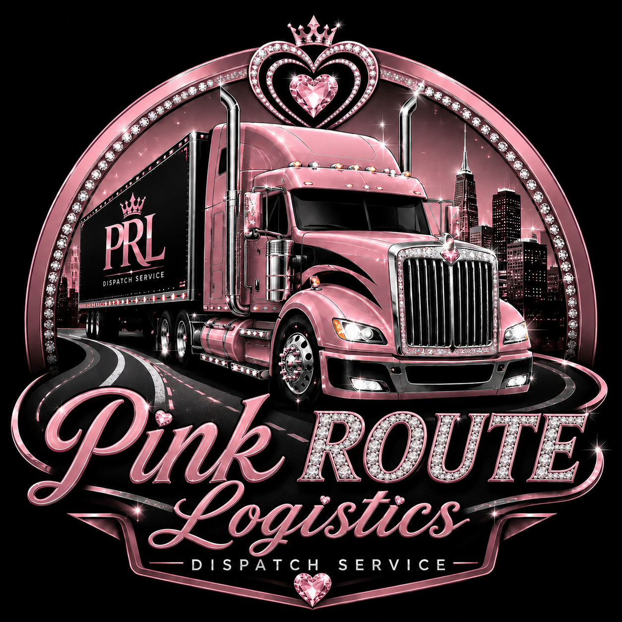 Pink Route Logistics logo